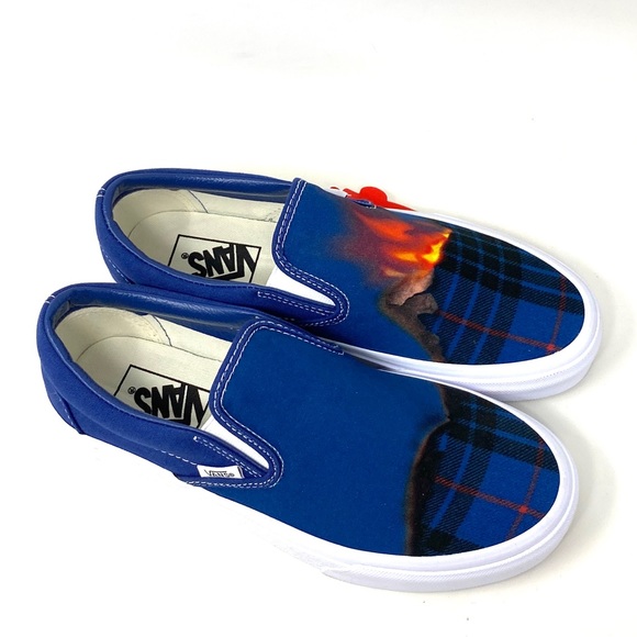 VANS CLASSIC SLIP-ON Big Reveal Navy Women’s Shoes Sneakers Canvas VN000XG81P4 - Picture 5 of 11